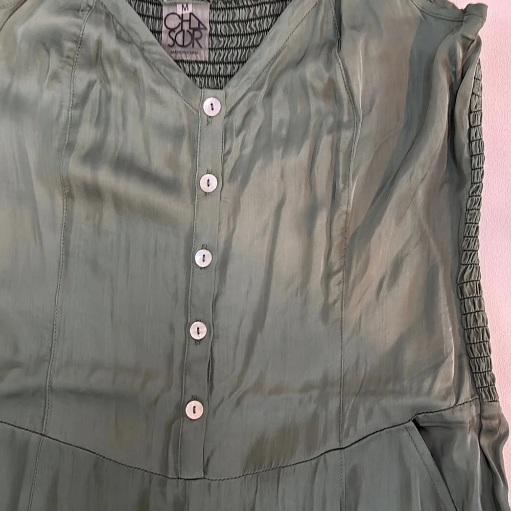 Chaser Green Jumpsuit Women's Sz Medium Vacation Summer